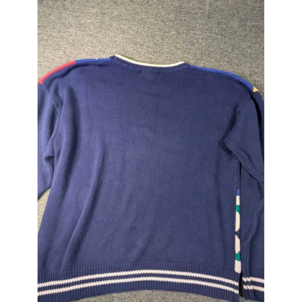 Vintage Gant Boat Sea Themed Graphic Sweater 100% Cotton Knit Pullover Size XL